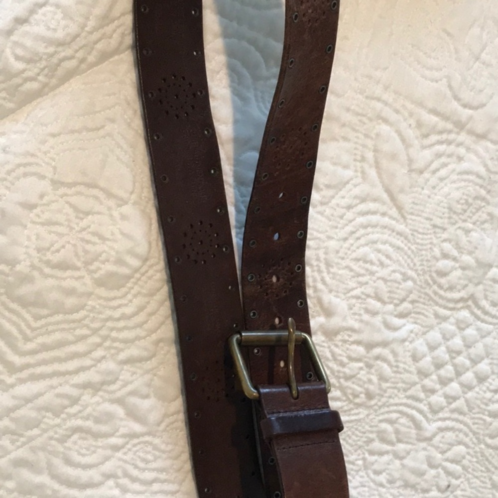 American Eagle Brown leather belt small excellent - Picture 4 of 7